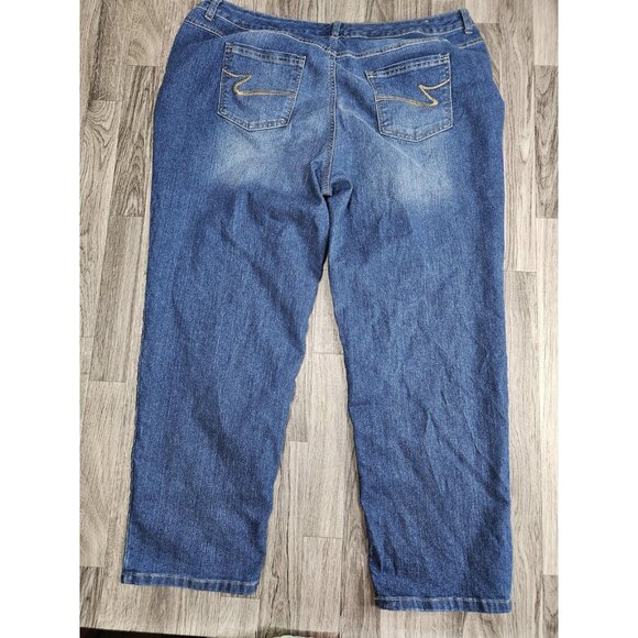 JMS Just My Size by Hanes Jeans Womens Plus 24W Blue Classic Fit Denim Stretch - Picture 2 of 12
